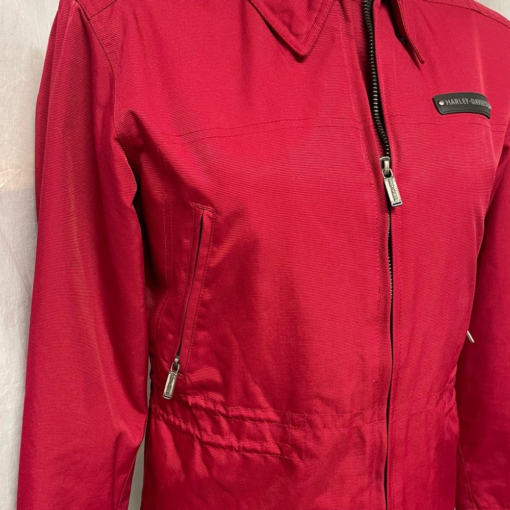 Harley Davidson HD Women's Riding Gear Soft Shell Jacket Red 97026 03VW Small - Picture 5 of 16